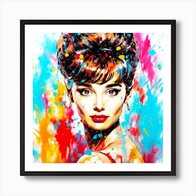 Audrey Hepburn Style - Movie Star Art Print