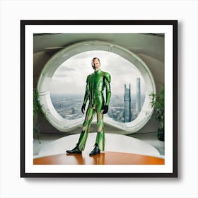 Green Man In A Suit Art Print