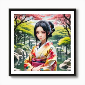 Asian Girl Art Print