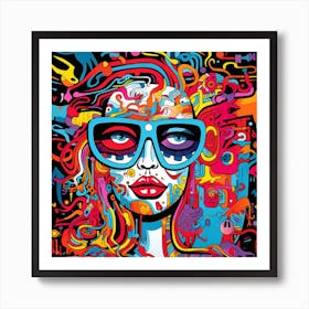 Psychedelic Woman 1 Art Print