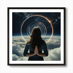 Meditation In Space Art Print