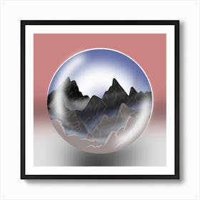 Mountain Sphere Poster