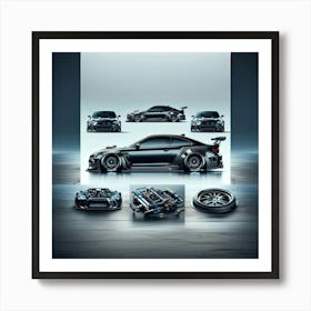 Nissan Gtr abstract Art Print