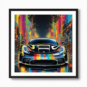 Splatter Car 8 Art Print