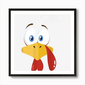 Save A Turkey Eat Pizza Happy Thanksgiving Day Turkey Face Art Print