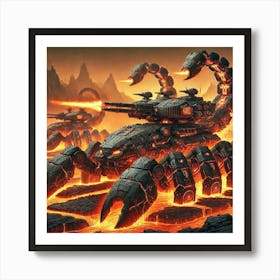 Lava Scorpion Tanks Art Print