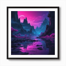 Outer world Landscape Art Print