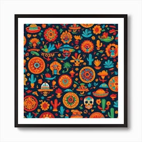 Mexican Pattern 17 Art Print