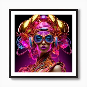 Futuristic Woman 3 Art Print