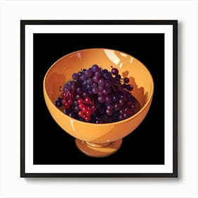 Grapes In A Bowl Art Print