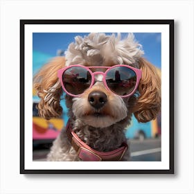Dog In Sunglasses 3 Art Print