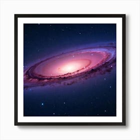 Celestial Vortex: The Mystical Glow of a Distant Galaxy Art Print