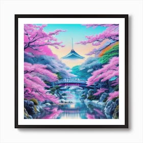 Japanese Cherry Blossoms Art Print