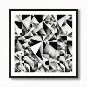 Black and White Abstract Art 108 Art Print