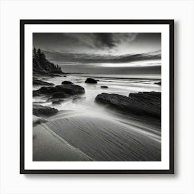 Black And White Seascape 41 Art Print