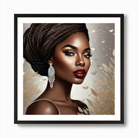 Beautiful African Woman Art Print