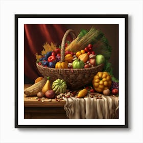 Basket Of Fruit Art Print