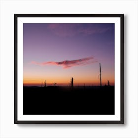 Sunrise and clouds 1:1 Art Print