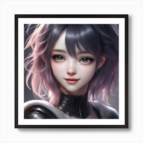 Anime goth girl Art Print