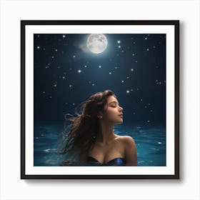 Full Moon In The Sky Art Print