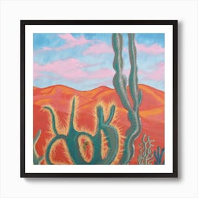 Cactus In The Desert 3 Art Print