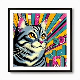 Pop Cat 11 Art Print