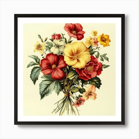 Bouquet Of Flowers Art 4 Art Print