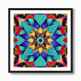 Psychedelic Mandala 9 Art Print