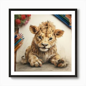 Lion Cub 2 Art Print