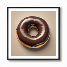 Chocolate Donut Art Print