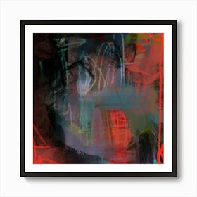 Abstract Expressionist bold statement artwork, Nights Chaos Theory Art Print