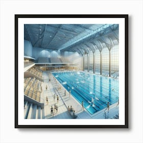 Olympic Swimming Pool Art Print