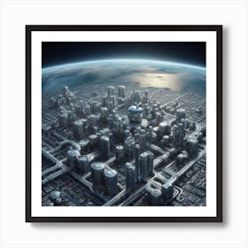 Futuristic City 158 Art Print