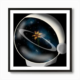 Flower In Space Art Print