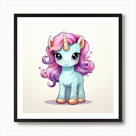 Cute Unicorn 464 Art Print