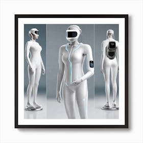 Futuristic Mannequins Art Print