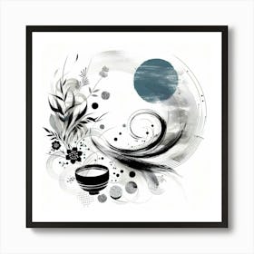 Black And White Painting 1 Art Print