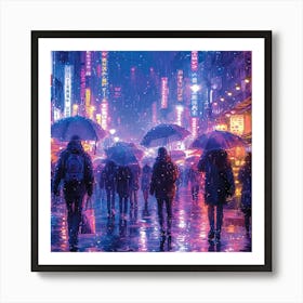 Night In Tokyo Art Print