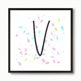 Name Initials Name Initials Letter V Art Print