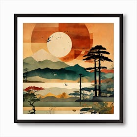 Asian Landscape Art Print