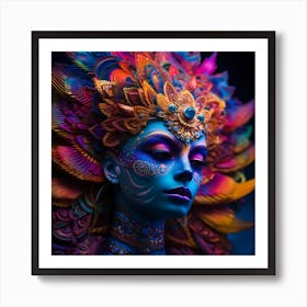 Colorful Kaleidoscope Woman Art Print