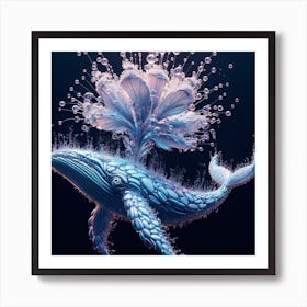 Whale In Water Art Print