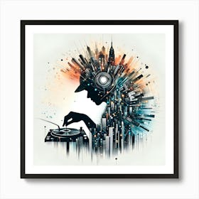 Dj In The City 3 Art Print