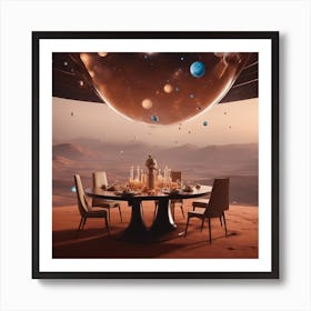 In A Space Bubble On Mars 1 Art Print