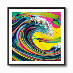 Rainbow Wave 1 Art Print