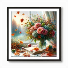 Autumn Flowers Art Print