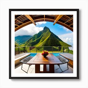 View Of The Mountains, Bali Landscape, Digital Print Art, Home Decor Art Print