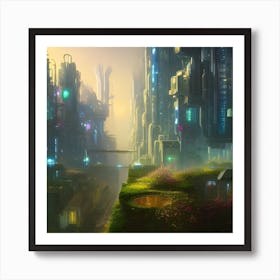 Futuristic City 6 Art Print