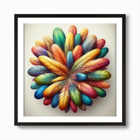 Colorful Feathers 1 Poster