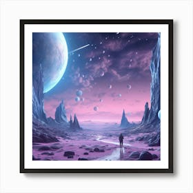 Space Landscape 3 Art Print